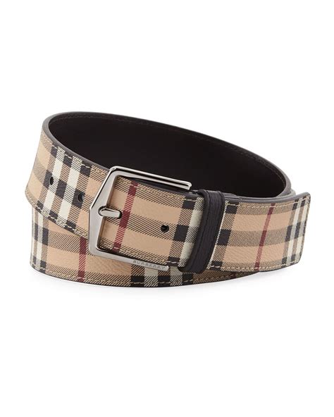 Burberry Men's Joe Haymarket Check Belt 